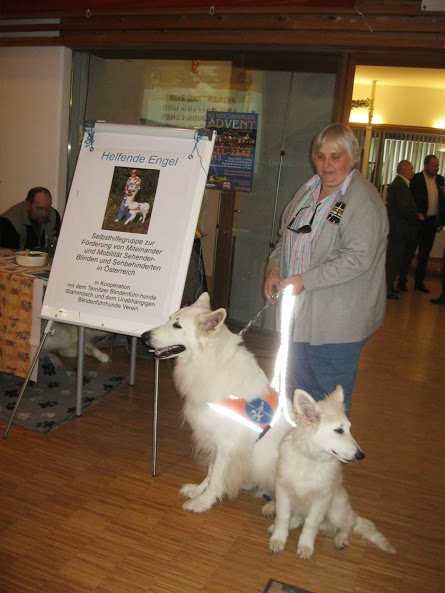 Sabine Kleist und Blindenführhund Sly